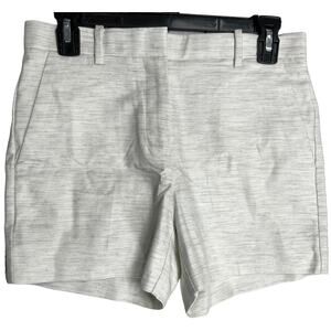 Gap Shorts Womens 00 Gray Off White Tailored Stretch Mid Rise 4" Inseam Cotton